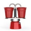 Bialetti Set Mini 2 Tasses En Aluminium Rouge -Boutique Cristal d'Arques set mini 2 tasses en aluminium rouge