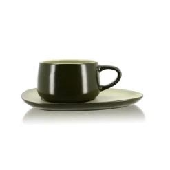 OGO Living Tasse à Thé Avec Soucoupe En Grès 30 Cl