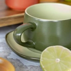 OGO Living Tasse à Thé Avec Soucoupe En Grès 30 Cl -Boutique Cristal d'Arques tasse a the avec soucoupe en gres 30 cl 3