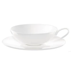 ASA SELECTION Tasse à Thé Et Soucoupe En Porcelaine Blanche 170ml