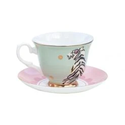 Yvonne Ellen Tasse à Thé Et Soucoupe En Porcelaine Guépard -Boutique Cristal d'Arques tasse a the et soucoupe en porcelaine tigre tigre 1