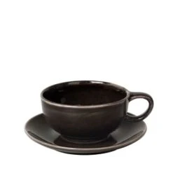 Broste Copenhagen Tasse Avec Sous-tasse Coal -Boutique Cristal d'Arques tasse avec sous tasse coal nordic 1