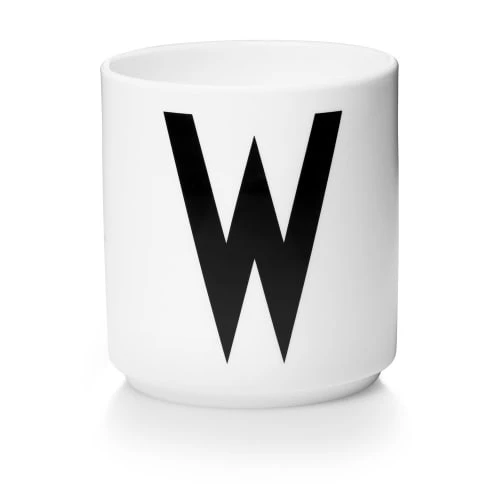 Tasse Blanche Design Letters Porcelaine Blanc 3 Tasse Blanche Design Letters Porcelaine Blanc