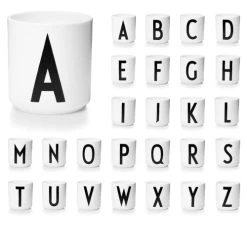 Tasse Blanche Design Letters Porcelaine Blanc -Boutique Cristal d'Arques tasse blanche design letters porcelaine blanc 68