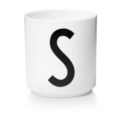 Tasse Blanche Design Letters Porcelaine Blanc