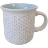 ITEM International Tasse Blanche Et Bleue En Grès Motif Points -Boutique Cristal d'Arques tasse blanche et bleue en gres motif points