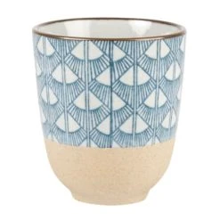Maisons Du Monde Tasse En Faïence Beige Motifs éventails Bleus - Lot De 2 -Boutique Cristal d'Arques tasse en faience beige motifs eventails bleus 1000 8 27 208020 1