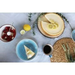 Kare Design Tasse En Grès Bleu - Lot De 4 -Boutique Cristal d'Arques tasse en gres bleu lot de 4 4