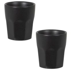 Maisons Du Monde Tasse En Grès Gris Foncé, Petit Modèle - Lot De 3