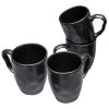 Kare Design Tasse En Grès Noir - Lot De 4 -Boutique Cristal d'Arques tasse en gres noir lot de 4