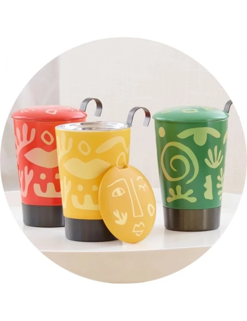 Eigeinart Tasse En Porcelaine à Double Paroi Avec Infuseur Opéra Jaune 5 Eigeinart Tasse En Porcelaine à Double Paroi Avec Infuseur Opéra Jaune – Image 3