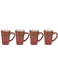 Villa Collection Tasse Expresso En Argile Bleu Nuit - Lot De 4 -Boutique Cristal d'Arques tasse expresso en argile rouge lot de 4 kitchen