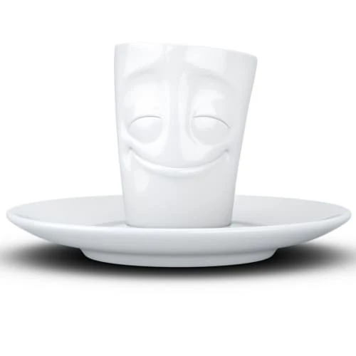 Tassen Tasse Expresso En Porcelaine Heureux 80ml 4 Tassen Tasse Expresso En Porcelaine Heureux 80ml – Image 2