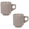 Maisons Du Monde Tasse Géométrique En Grès Gris Clair - Lot De 2 -Boutique Cristal d'Arques tasse geometrique en gres gris clair 1000 6 22 227449 2