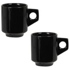 Maisons Du Monde Tasse Géométrique En Grès Gris Clair - Lot De 2 -Boutique Cristal d'Arques tasse geometrique en gres gris fonce lubya 1000 5 21 227448 2