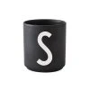 Tasse Noire Design Letters Porcelaine Noir -Boutique Cristal d'Arques tasse noire design letters porcelaine noir 108