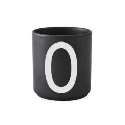 Tasse Noire Design Letters Porcelaine Noir