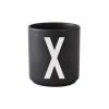 Tasse Noire Design Letters Porcelaine Noir