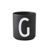 Tasse Noire Design Letters Porcelaine Noir -Boutique Cristal d'Arques tasse noire design letters porcelaine noir 30