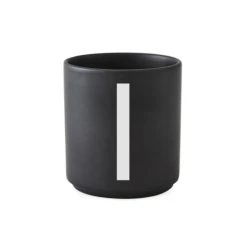 Tasse Noire Design Letters Porcelaine Noir
