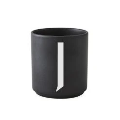 Tasse Noire Design Letters Porcelaine Noir