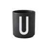 Tasse Noire Design Letters Porcelaine Noir -Boutique Cristal d'Arques tasse noire design letters porcelaine noir 48