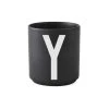 Tasse Noire Design Letters Porcelaine Noir -Boutique Cristal d'Arques tasse noire design letters porcelaine noir 72