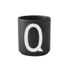 Tasse Noire Design Letters Porcelaine Noir -Boutique Cristal d'Arques tasse noire design letters porcelaine noir 84