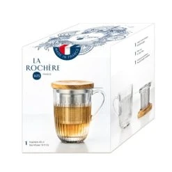 La Rochère Tisanière Avec Filtre Inox Ouessant 40 Cl En Verre Transparent -Boutique Cristal d'Arques tisaniere avec filtre inox ouessant 40 cl en verre transparent 4