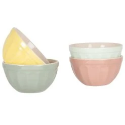 Maisons Du Monde Tour Bols (x4) En Grès Multicolore Et Métal Blanc -Boutique Cristal d'Arques tour bols x4 en gres multicolore et metal blanc 1000 14 16 231010 2