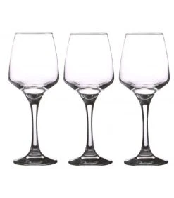 Wadiga Verre à Eau Sur Pied En Verre Transparent 33cl - Lot De 3