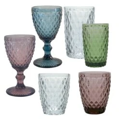 Sibo Homeconcept Verre à Pied En Verre Pressé Bleu 34 Cl - Lot De 6 -Boutique Cristal d'Arques verre a pied en verre presse bleu 34 cl lot de 6 1