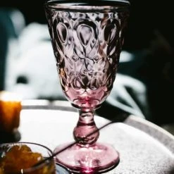 La Rochère Verre à Pied Mécanique En Verre Améthyste - Lot De 6 -Boutique Cristal d'Arques verre a pied mecanique en verre amethyste lot de 6 1