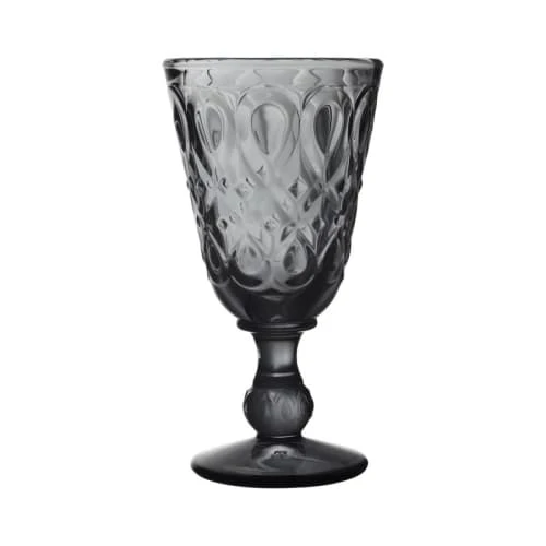 La Rochère Verre à Pied Mécanique En Verre Anthracite - Lot De 6 3 La Rochère Verre à Pied Mécanique En Verre Anthracite - Lot De 6