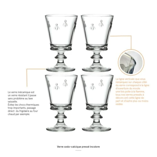 La Rochère Verre à Pied Mécanique En Verre Transparent-l'unité- Set De 4 6 La Rochère Verre à Pied Mécanique En Verre Transparent-l'unité- Set De 4 – Image 4