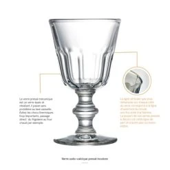 La Rochère Verre à Pied Mécanique En Verre Transparent - Lot De 6 -Boutique Cristal d'Arques verre a pied mecanique en verre transparent lot de 6 3