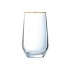 Cristal D'Arques Verre Forme Haute Bord Or 40cl - Lot De 4 -Boutique Cristal d'Arques verre forme haute bord or 40cl lot de 4