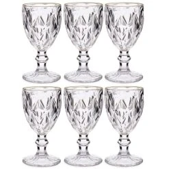 Wadiga Verres à Eau En Verre Bordure Dorée 25,4cl - Lot De 6