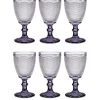Wadiga Verres à Eau Pieds Anthracite Points 24cl - Lot De 6 -Boutique Cristal d'Arques verres a eau pieds anthracite points 24cl lot de 6
