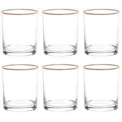 Maisons Du Monde Verres Avec Bordures Rouges Et Blanches (x6) Et Plateau Rond En Métal Noir -Boutique Cristal d'Arques verres avec bordures rouges et blanches x6 et plateau rond en metal noir 1000 2 5 233582 2